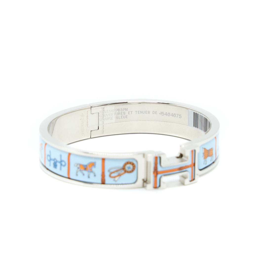 HERMES CLIC H BRACELET PM ORANGE BLUE SHW