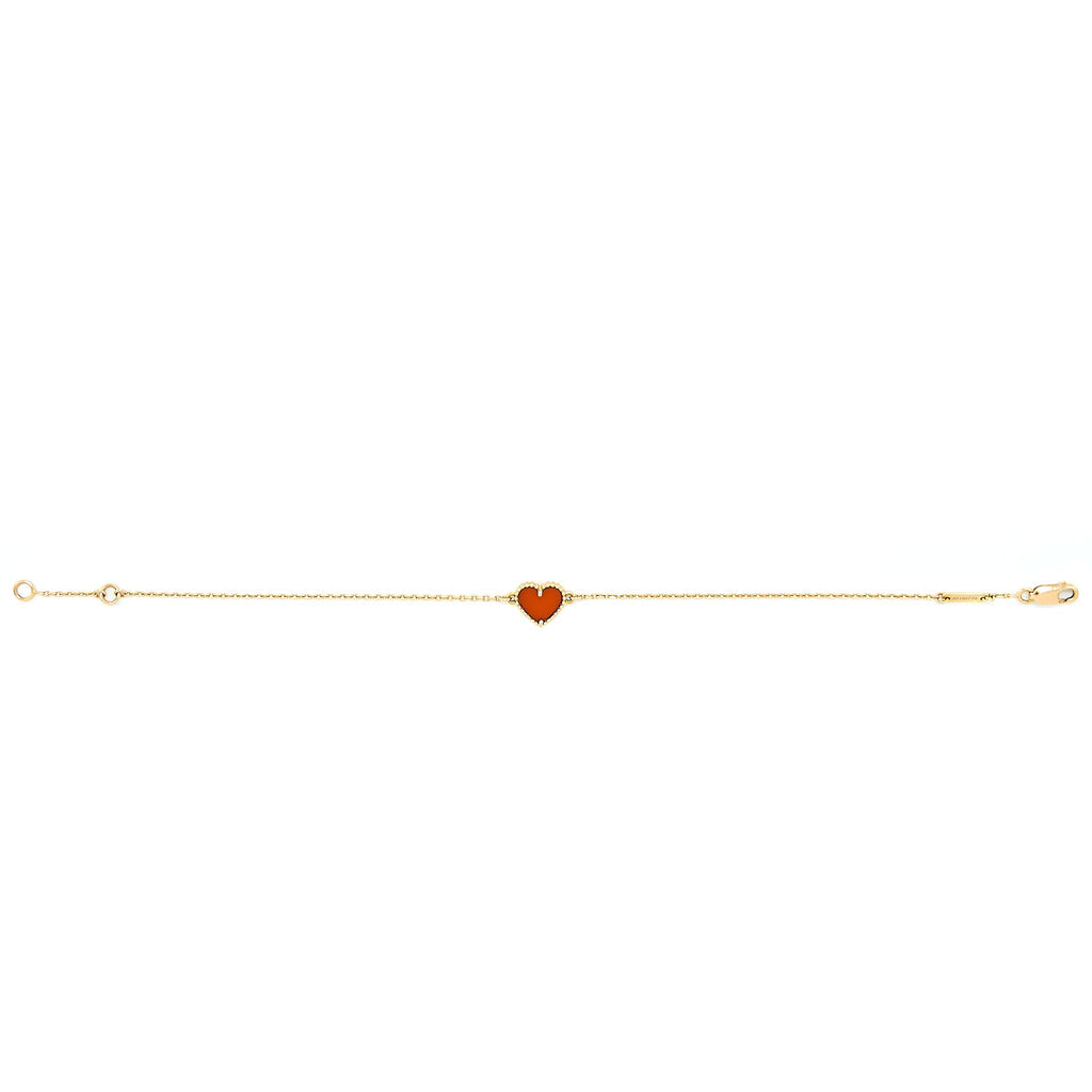 VAN CLEEF & ARPELS SWEET ALHAMBRA HEART BRACELET ROSE GOLD