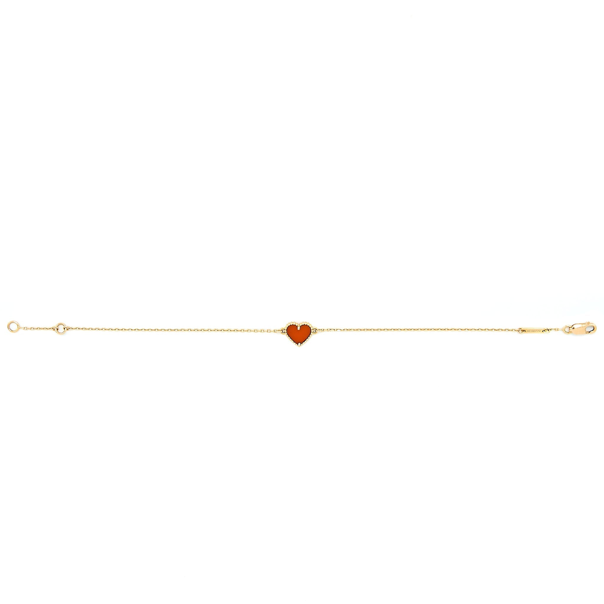 VAN CLEEF & ARPELS SWEET ALHAMBRA HEART BRACELET ROSE GOLD