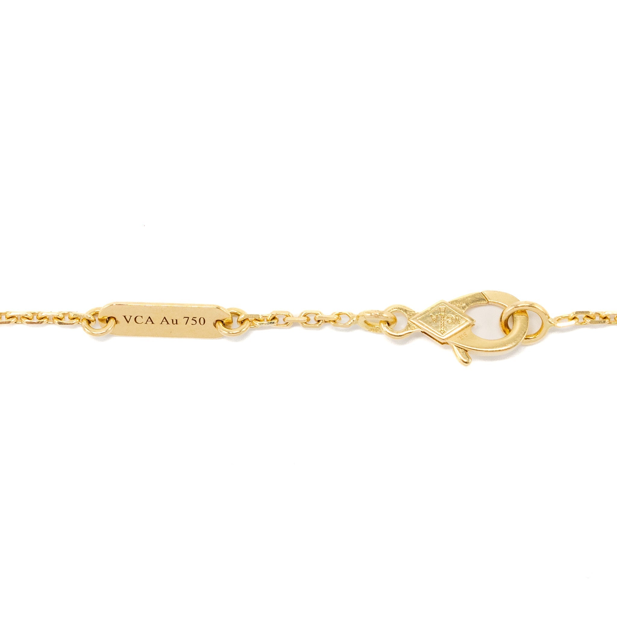 VAN CLEEF AND ARPELS VINTAGE ALHAMBRA PENDANT 18K YELLOW GOLD / MOTHER OF PEARL