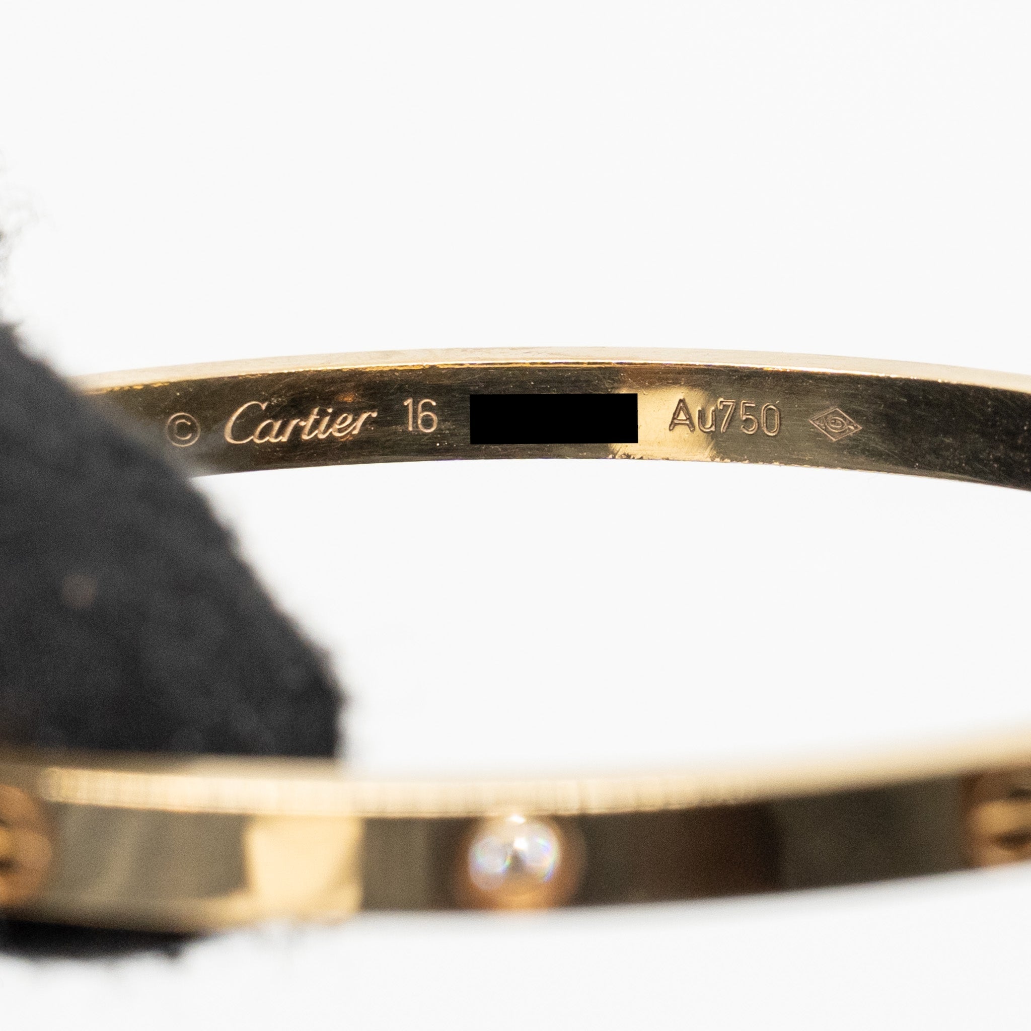 CARTIER LOVE BRACELET YELLOW GOLD 6 DIAMONDS