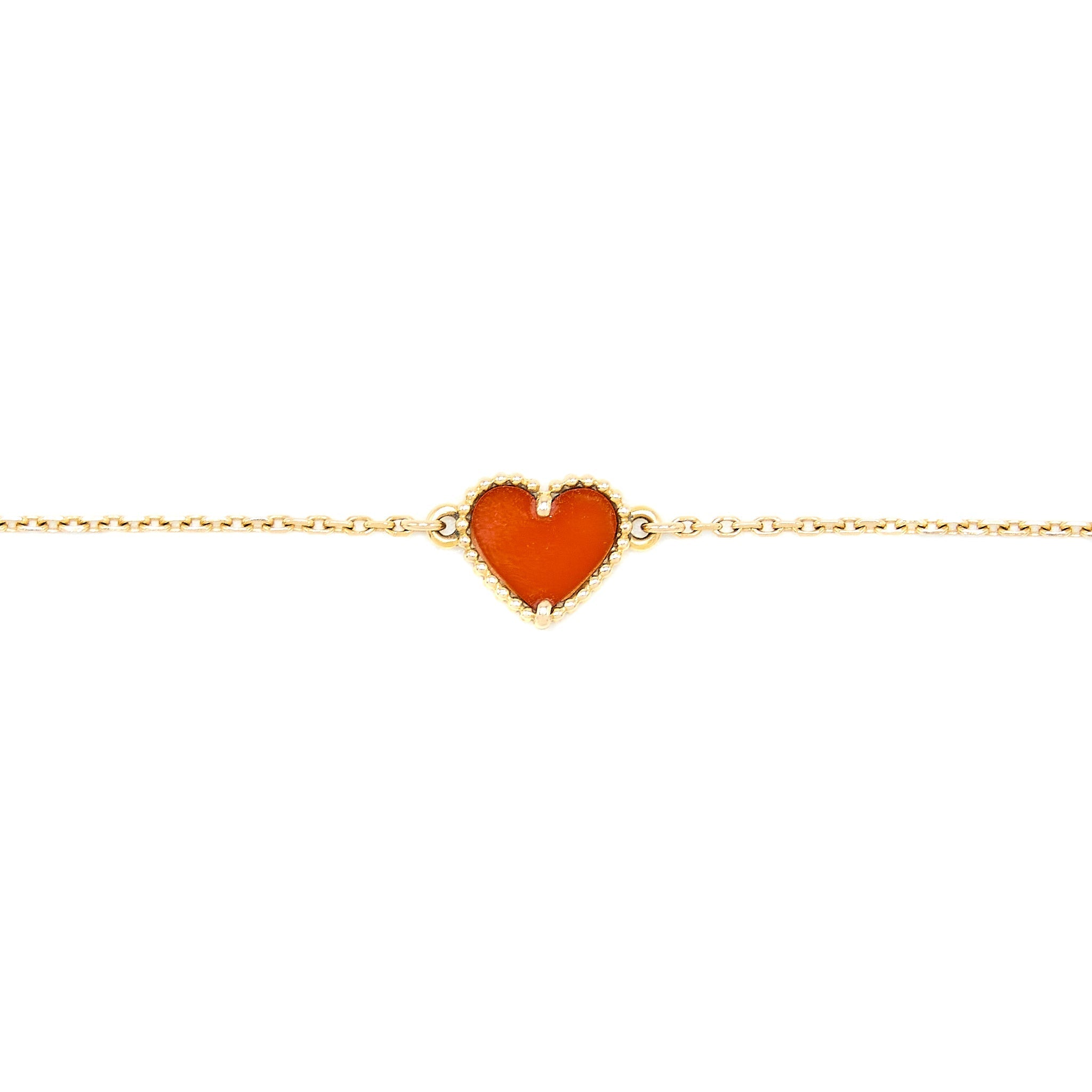 VAN CLEEF & ARPELS SWEET ALHAMBRA HEART BRACELET ROSE GOLD