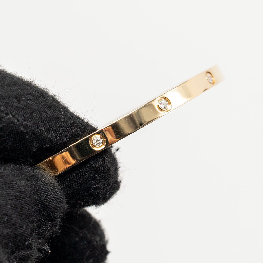 CARTIER LOVE BRACELET, YELLOW GOLD 10 DIAMONDS