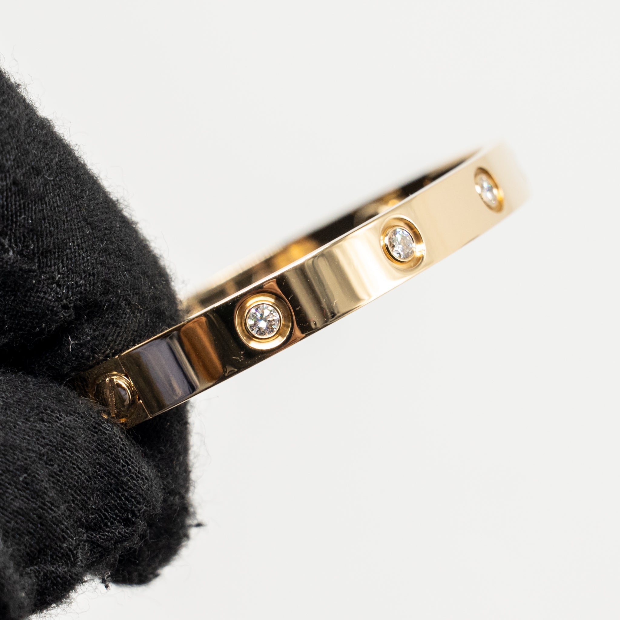 CARTIER BRACELET YELLOW GOLD, 10 DIAMONDS