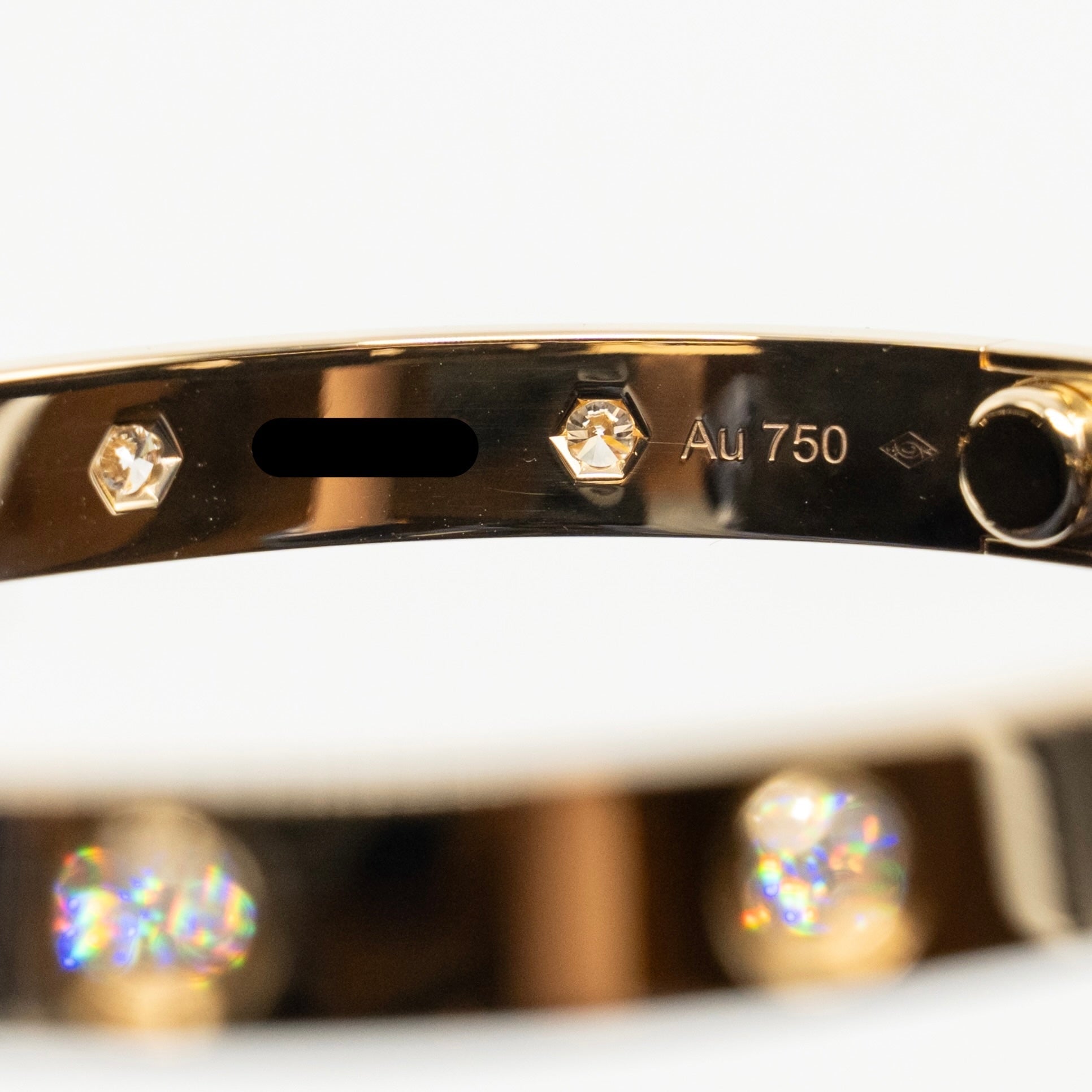 CARTIER BRACELET YELLOW GOLD, 10 DIAMONDS