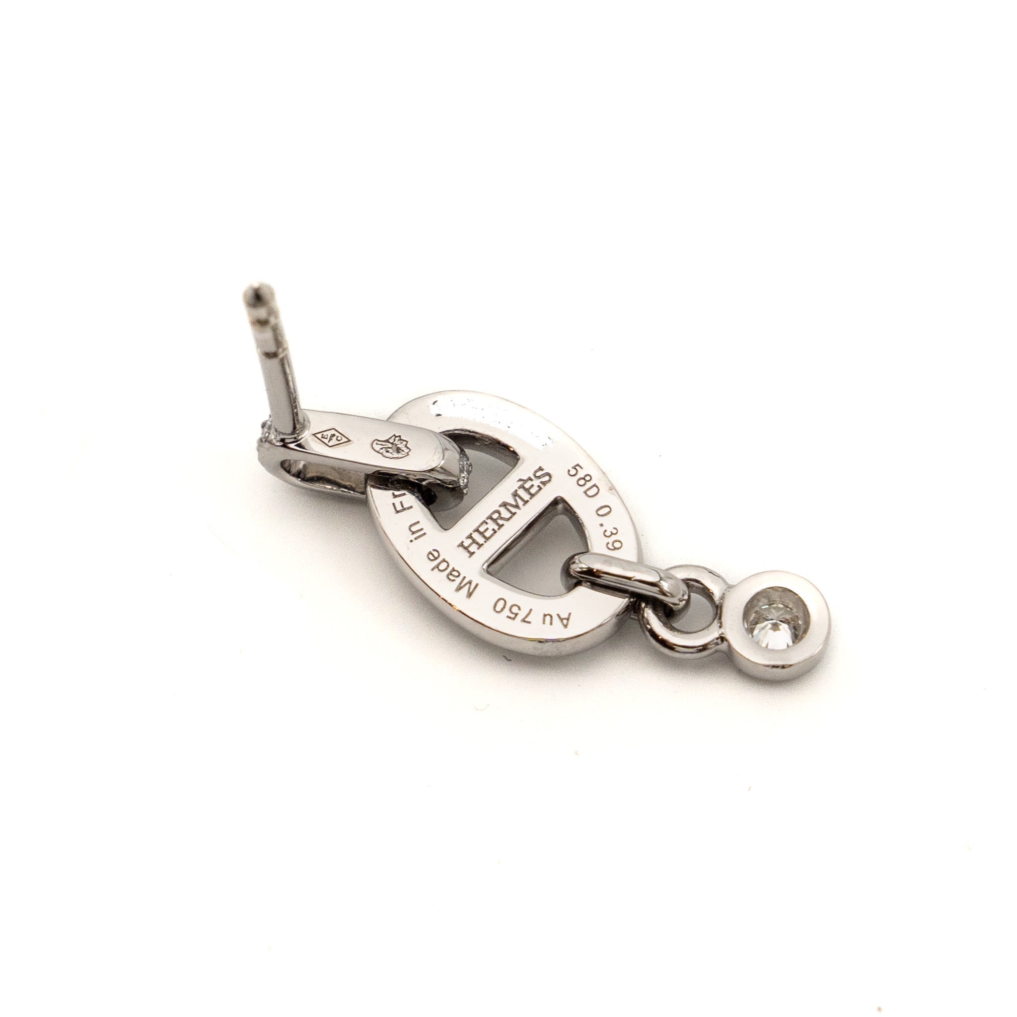 HERMES FARANDOLE EARRINGS WHITE GOLD, DIAMONDS