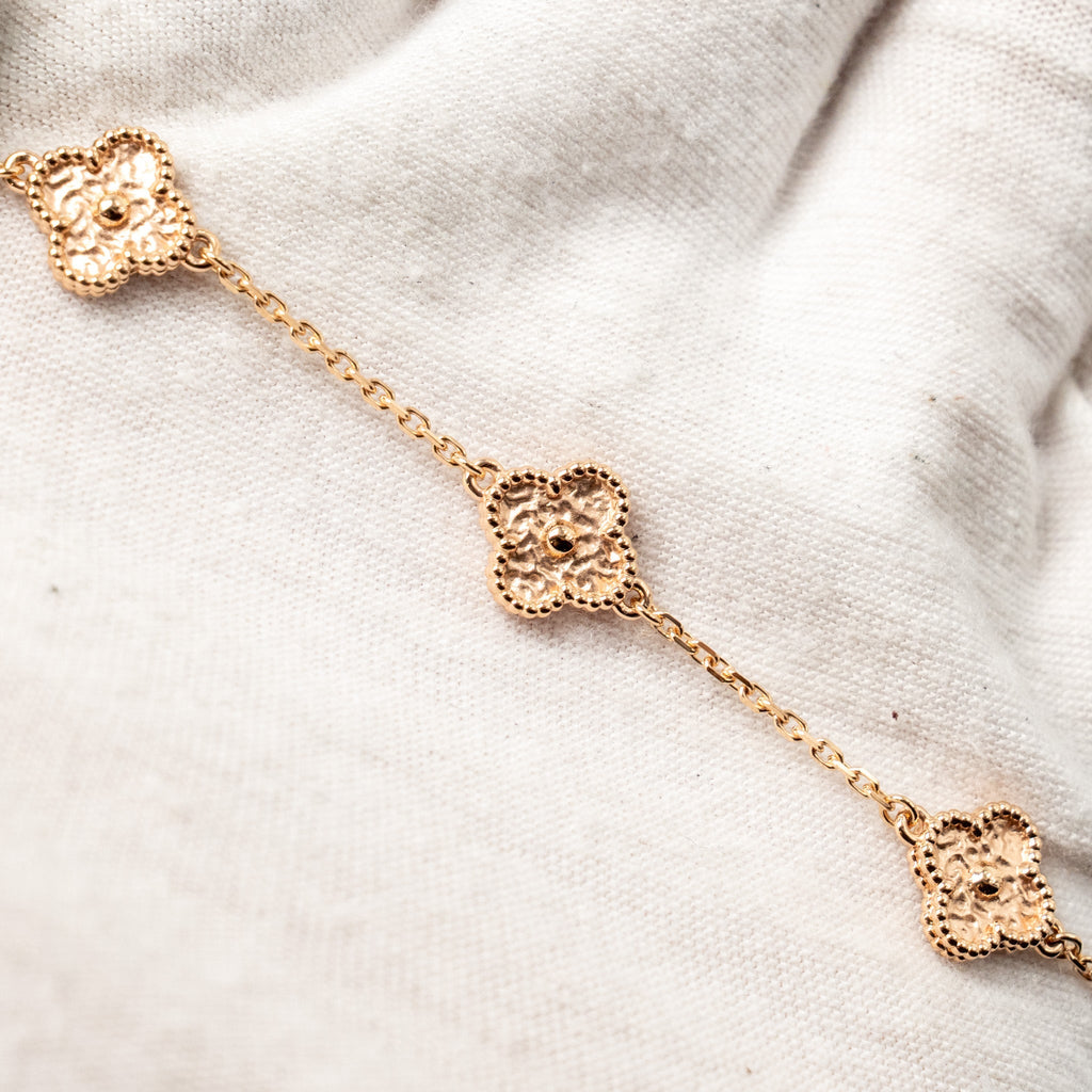 VAN CLEEF & ARPELS SWEET ALHAMBRA 6 MOTIFS BRACELET, ROSE GOLD