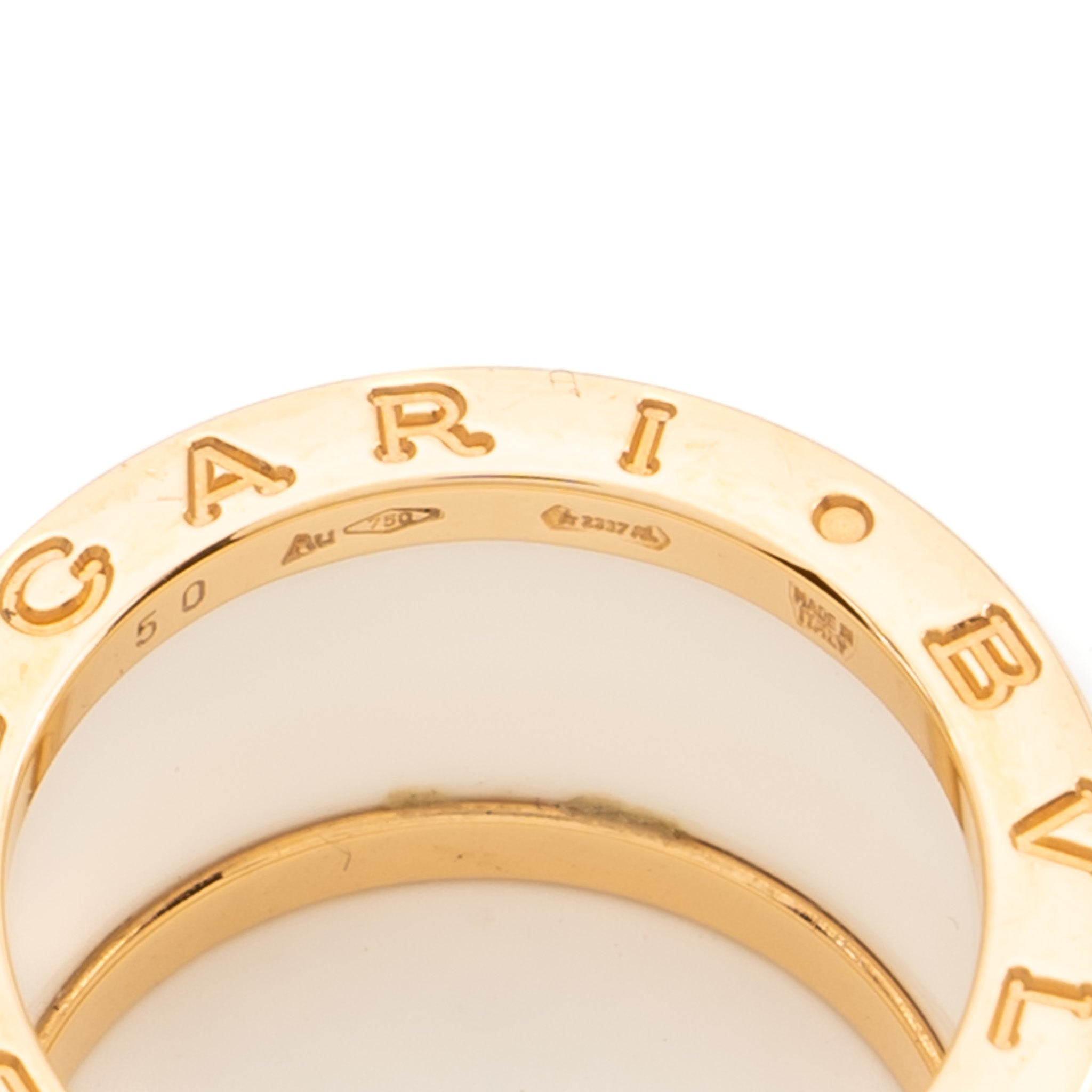 BVLGARI B.ZERO RING CERAMIC ROSE GOLD