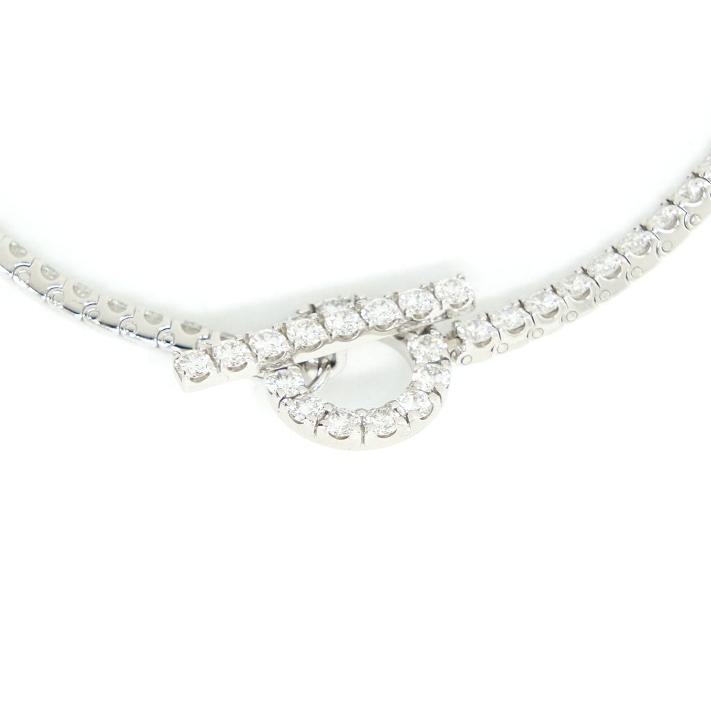 HERMES FINESSE BRACELET WHITE GOLD WITH DIAMONDS