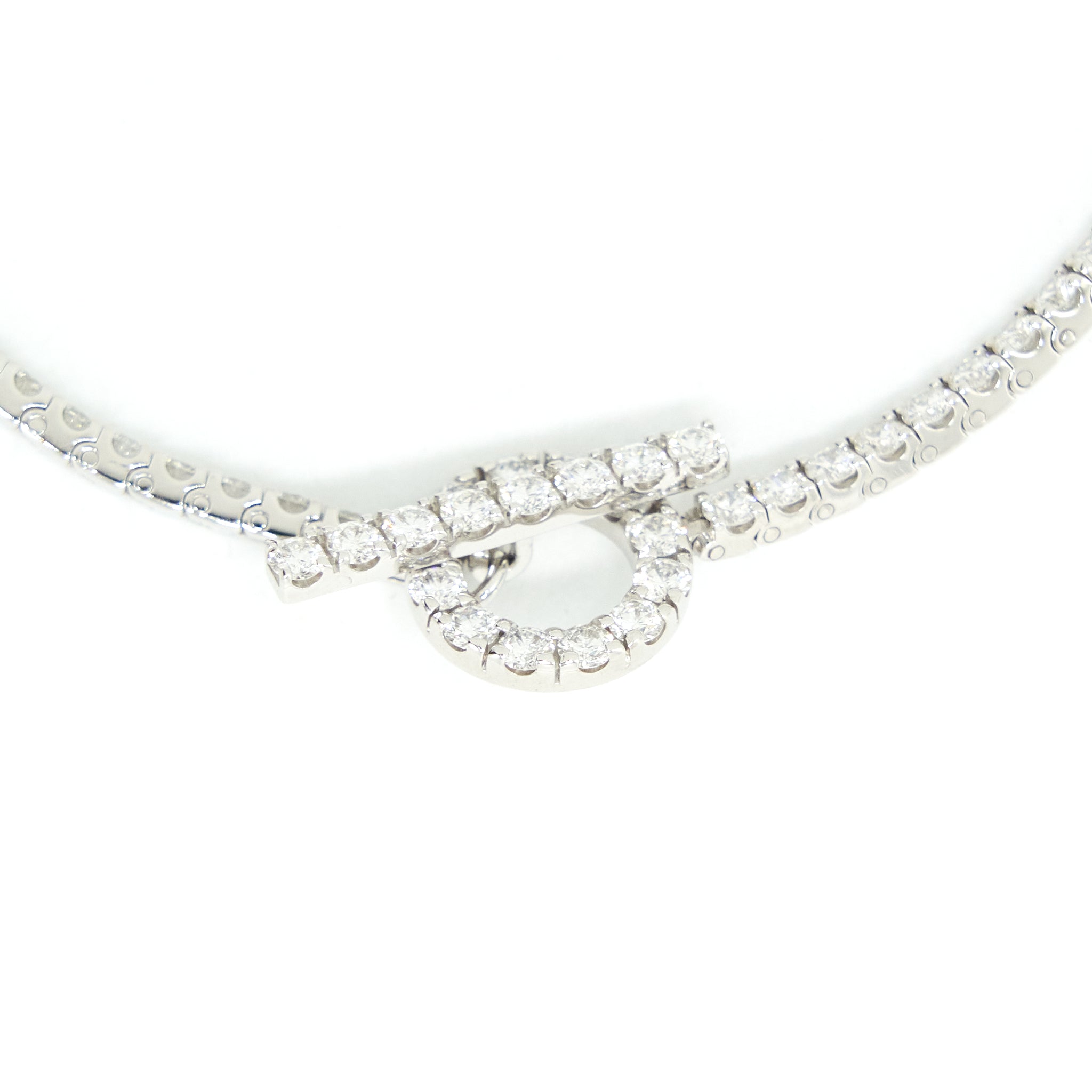 HERMES FINESSE BRACELET WHITE GOLD WITH DIAMONDS