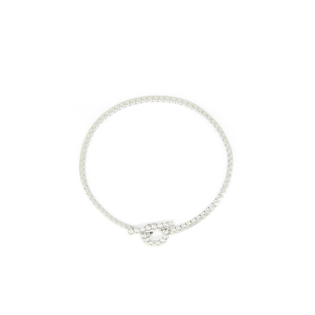 HERMES FINESSE BRACELET WHITE GOLD WITH DIAMONDS