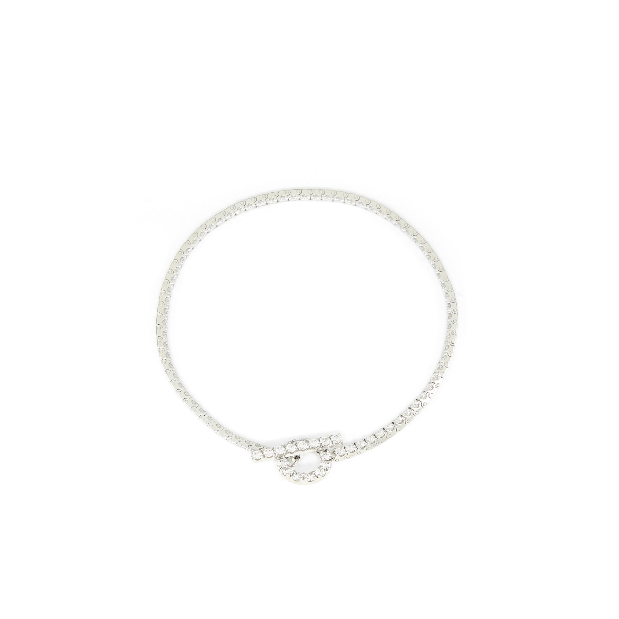 HERMES FINESSE BRACELET WHITE GOLD WITH DIAMONDS