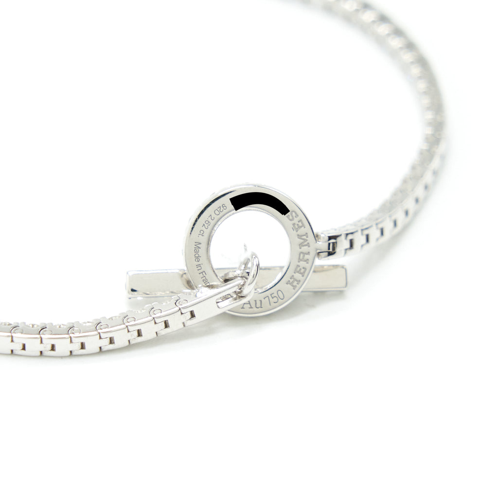 HERMES FINESSE BRACELET WHITE GOLD WITH DIAMONDS