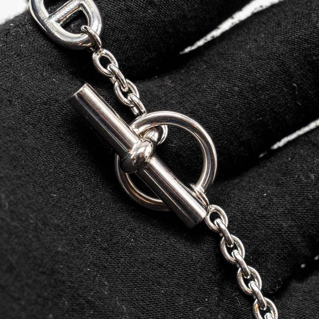 HERMES 160CM FARANDOLE LONG NECKLACE SILVER TONE