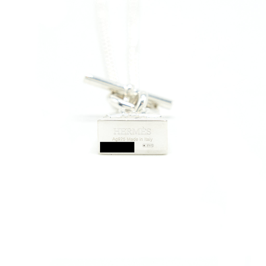 HERMES STERLING SILVER BIRKIN NECKLACE