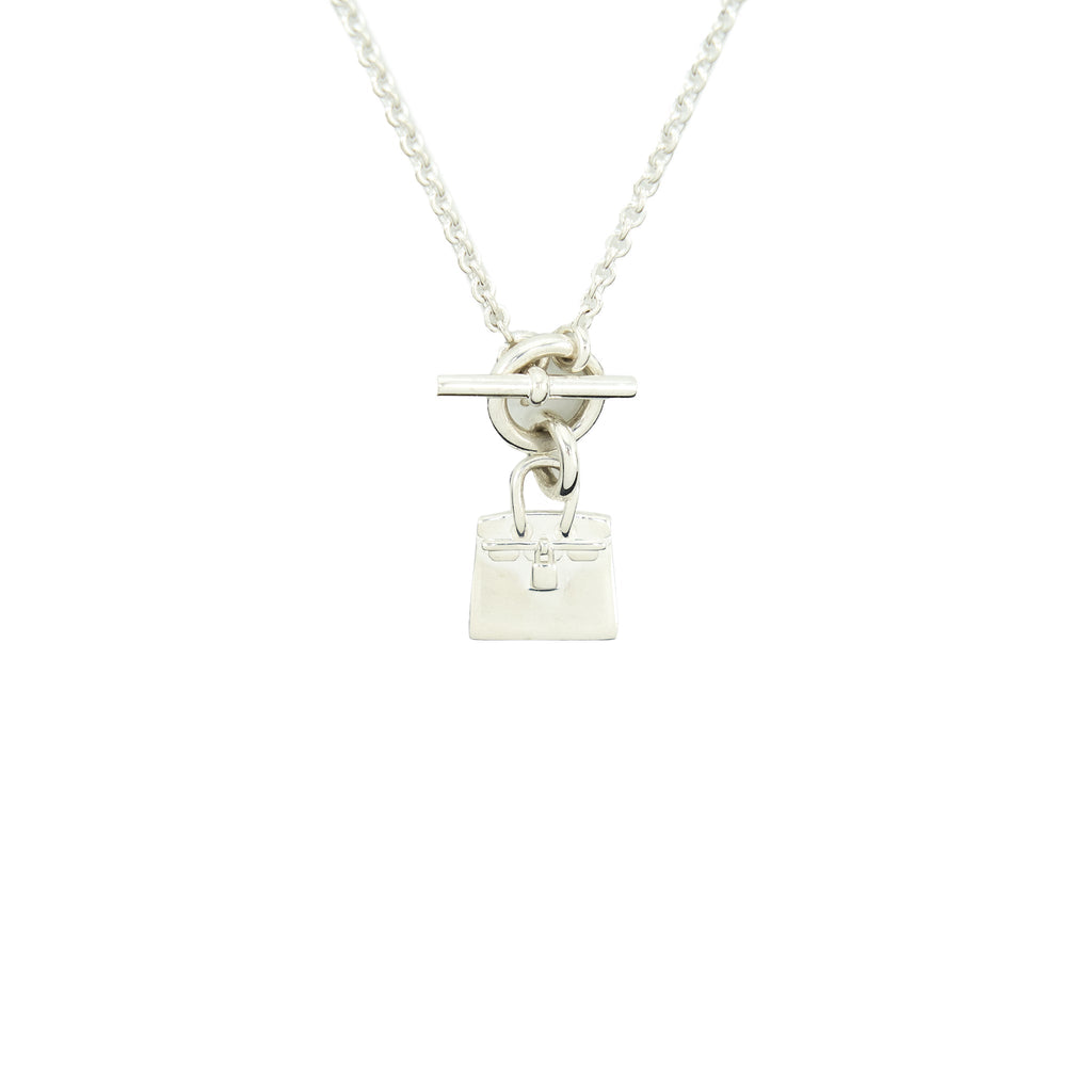 HERMES STERLING SILVER BIRKIN NECKLACE