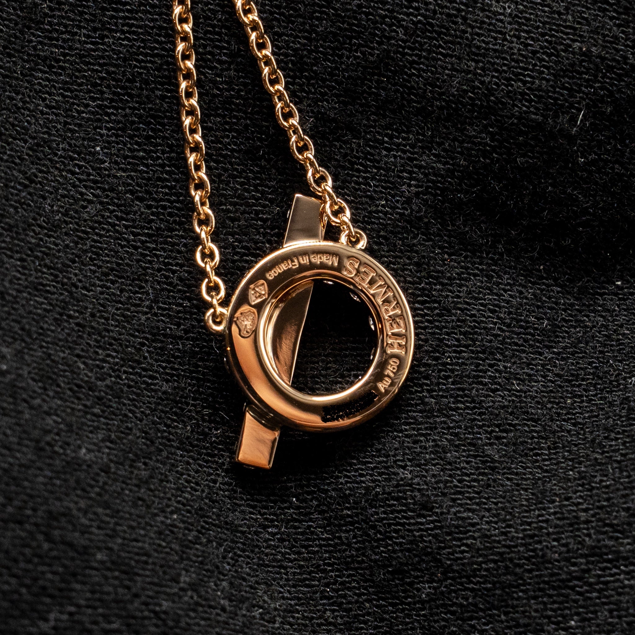 HERMES FINESSE PENDANT ROSE GOLD, DIAMONDS