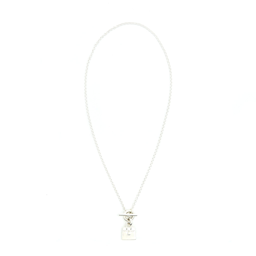 HERMES STERLING SILVER BIRKIN NECKLACE