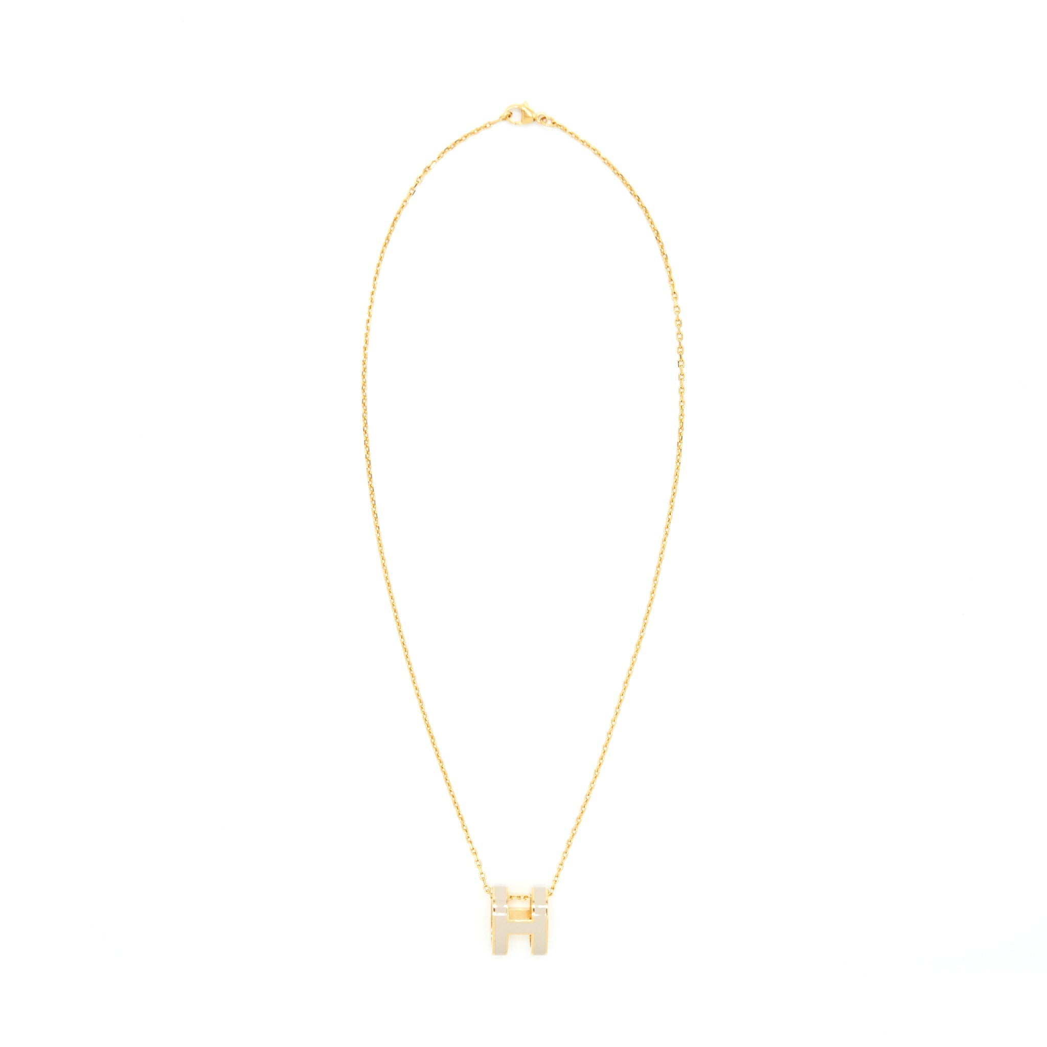 HERMES POP H PENDANT MARRON GLACE GHW
