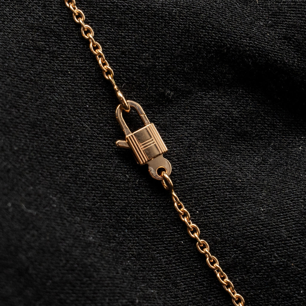 HERMES CONSTANCE AMULETTE PENDANT ROSE GOLD WITH DIAMONDS