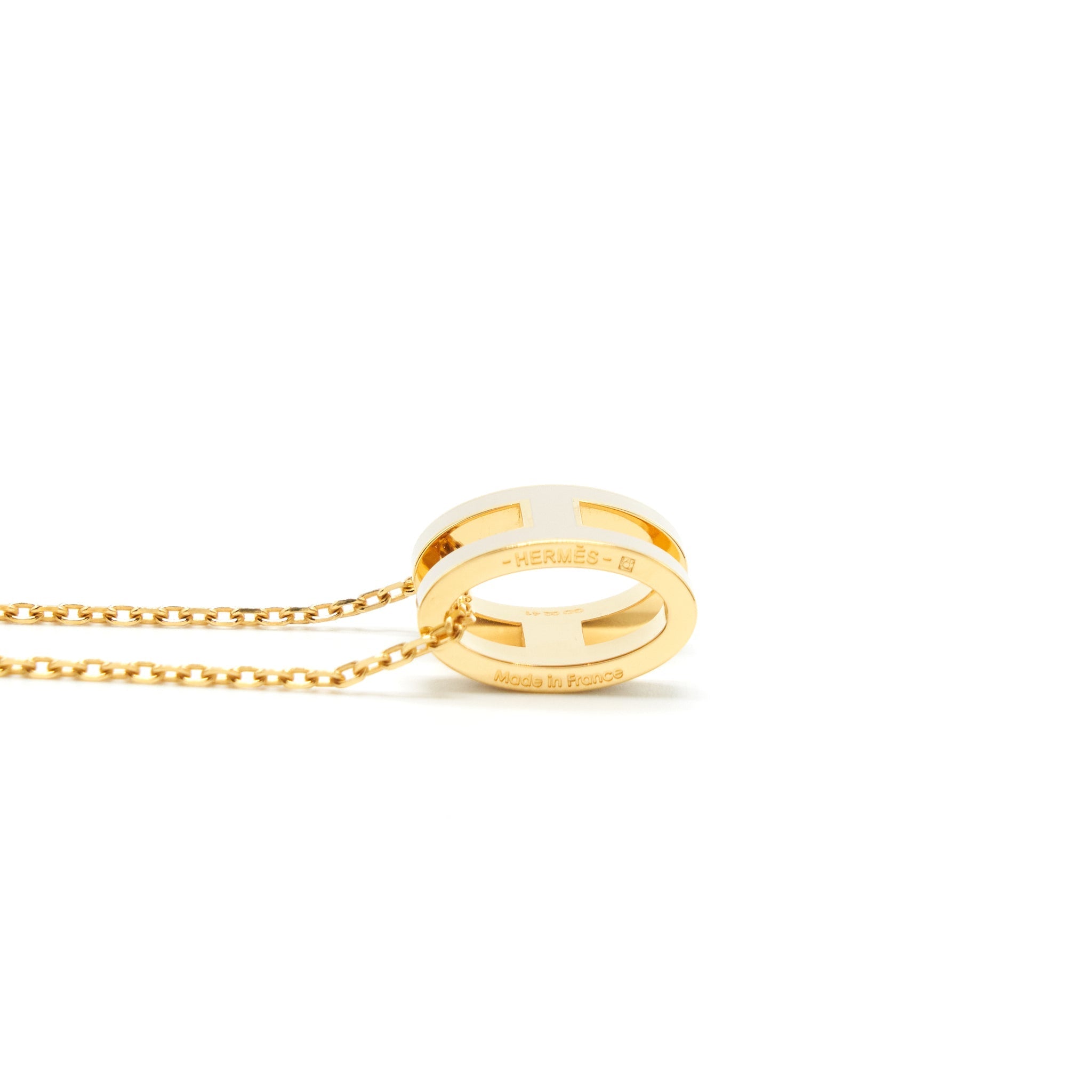 HERMES POP H PENDANT MARRON GLACE GHW