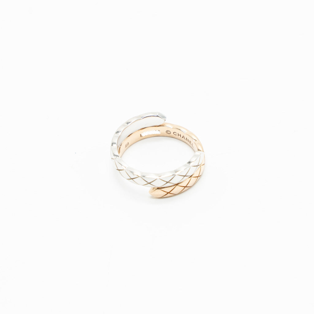 CHANEL COCO CRUSH TOI ET MOI RING, SMALL VERSION WHITE/BEIGE GOLD DIAMONDS