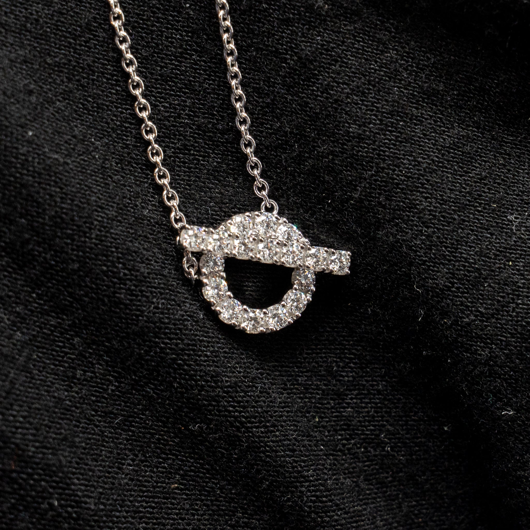 HERMES FINESSE PENDANT WHITE GOLD WITH DIAMONDS