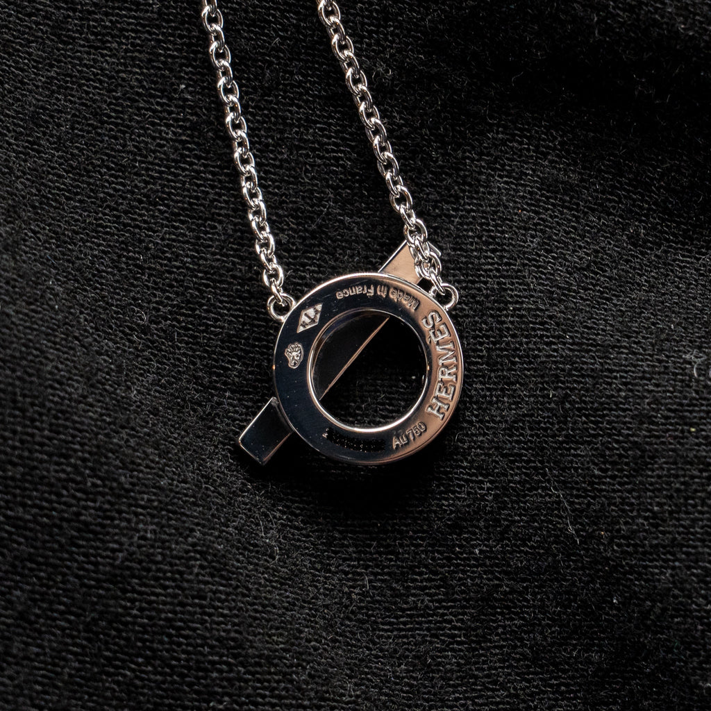 HERMES FINESSE PENDANT WHITE GOLD WITH DIAMONDS