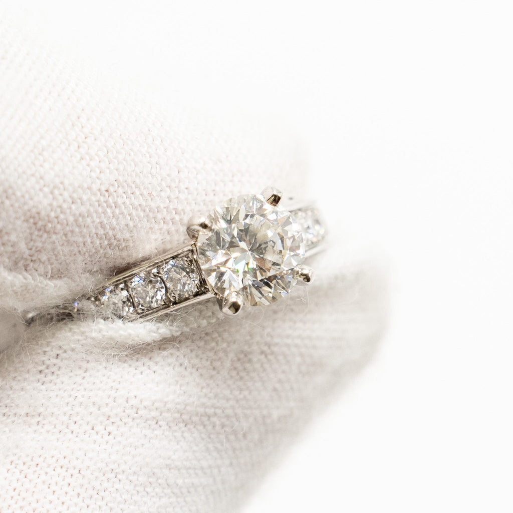 CARTIER SOLITAIRE PLATINUM 1895 RING 1.05CT G COLOR VVS2 PLATINUM DIAMONDS