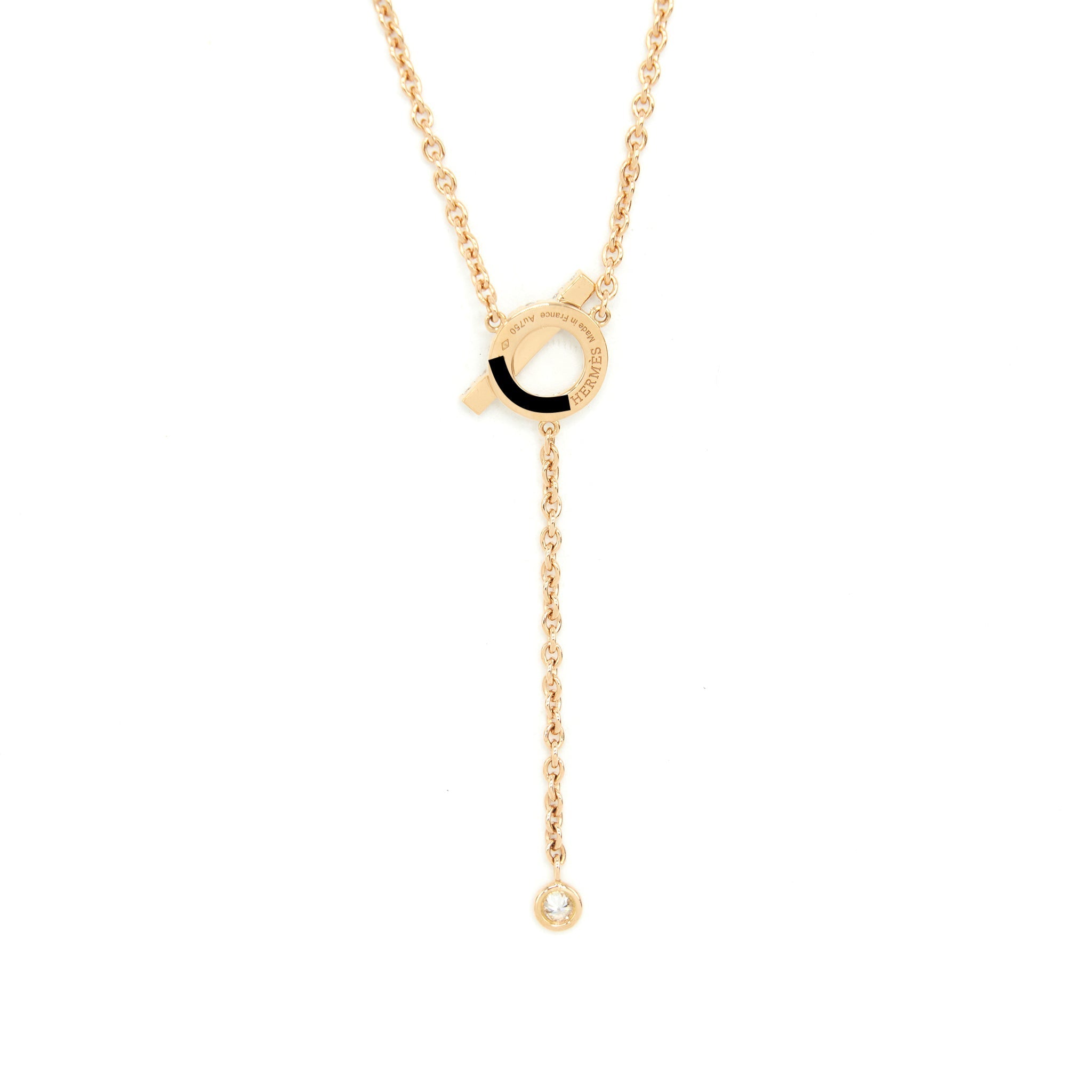 HERMES COLLIER CRAVATS FINESSE 18DO 55CT ORR-18K NECKLACE