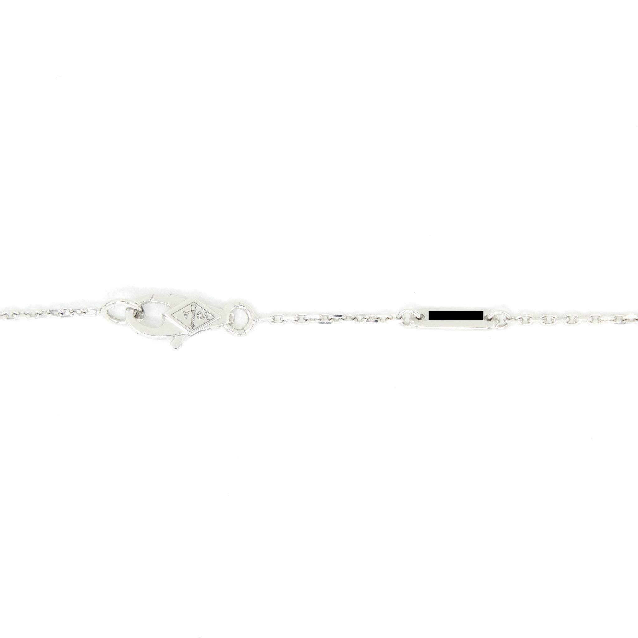 VAN CLEEF & ARPELS SWEET ALHAMBRA PENDANT WHITE GOLD DIAMONDS