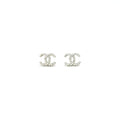 CHANEL CC LOGO CRYSTAL EARRINGS