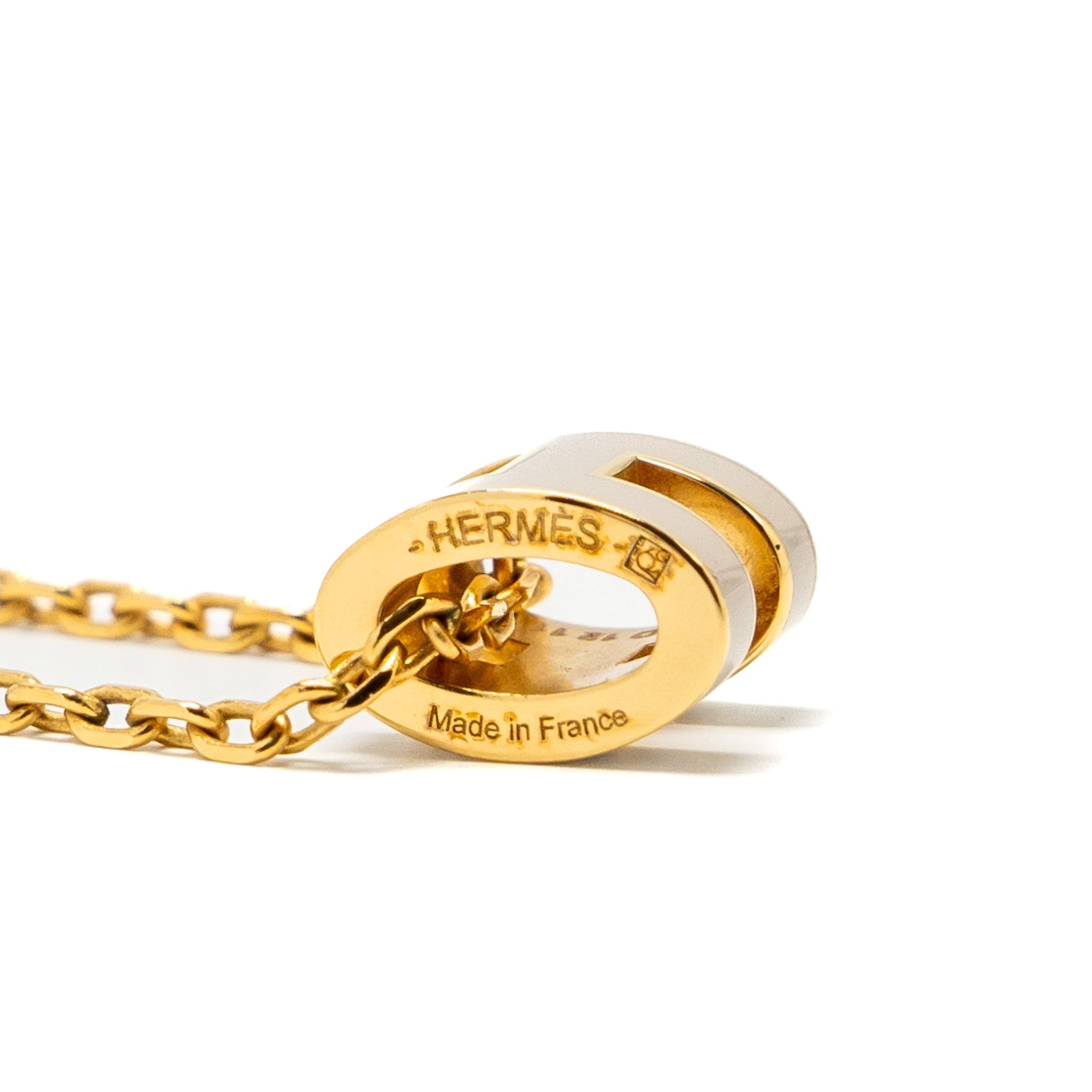 HERMES MINI POP H PENDANT MARRON GLACE GHW