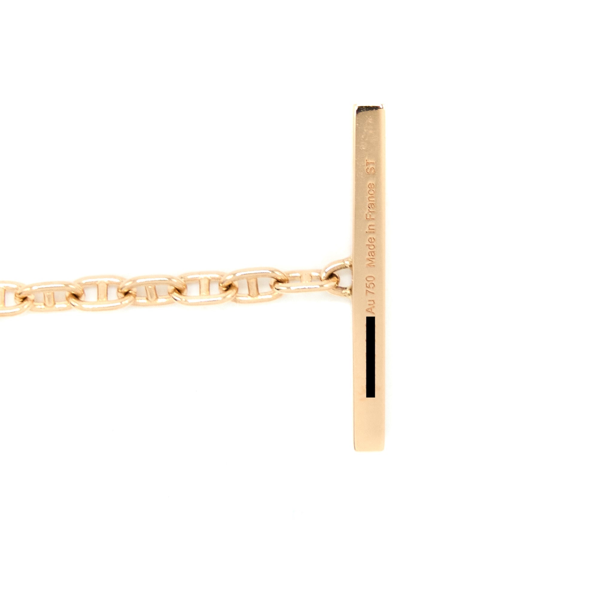 HERMES CHAINE D’ANCRE CONTOUR PENDANT ROSE GOLD WITH DIAMONDS