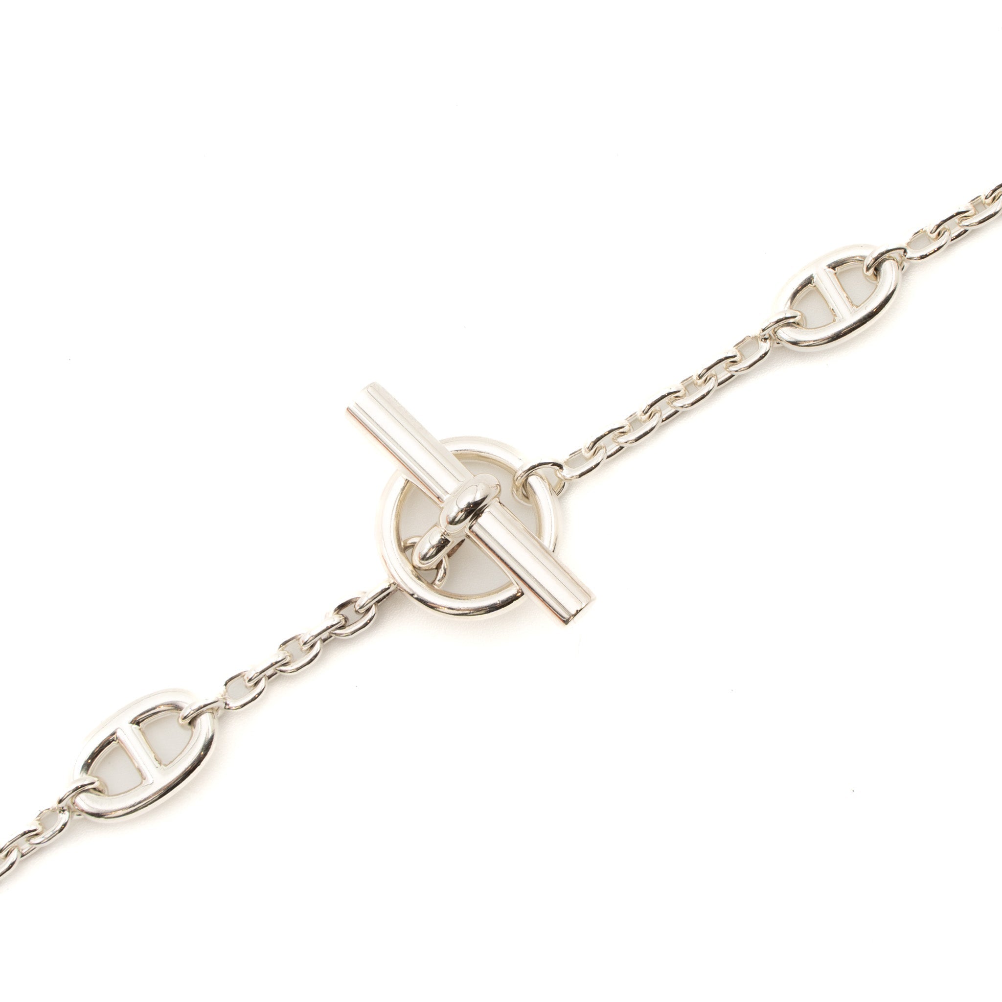 HERMES 120CM FARANDOLE LONG NECKLACE SILVER