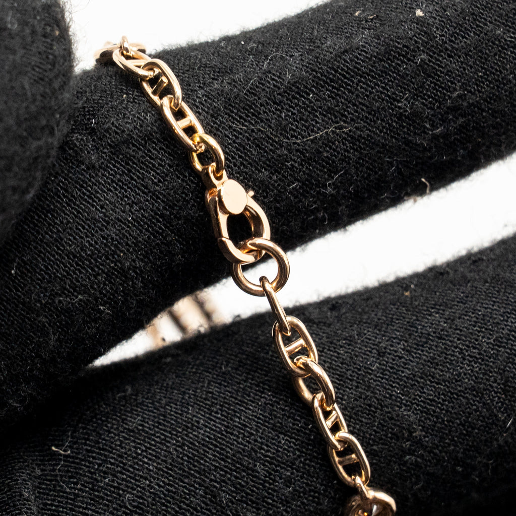 HERMES CHAINE D’ANCRE PUNK BRACELET RODE GOLD/DIAMONDS