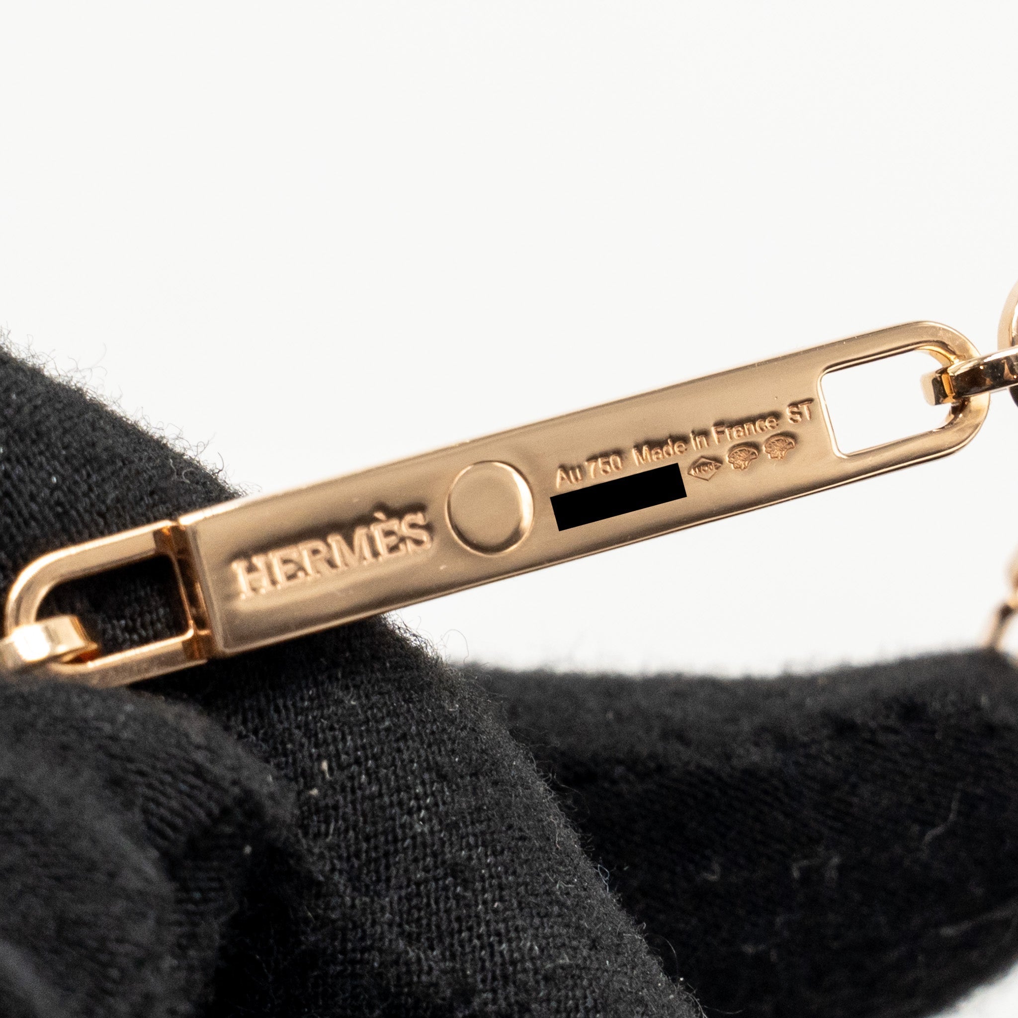 HERMES KELLY CHAINE LARIAT NECKLACE, SMALL MODEL ROSE GOLD, DIAMONDS