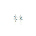 CHANEL PEARL DROP CC LOGO EARRINGS ENAMEL/PEARL MULTICOLOUR SILVER TONE