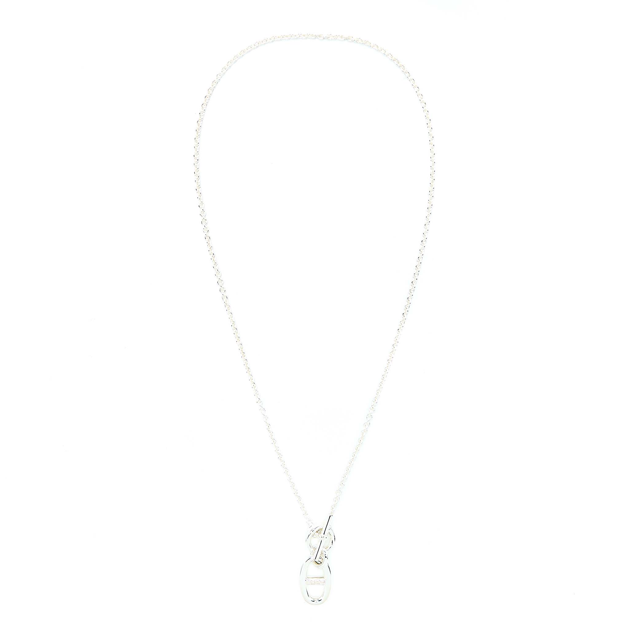 HERMES STERLING SLIVER FARANDOLE NECKLACE