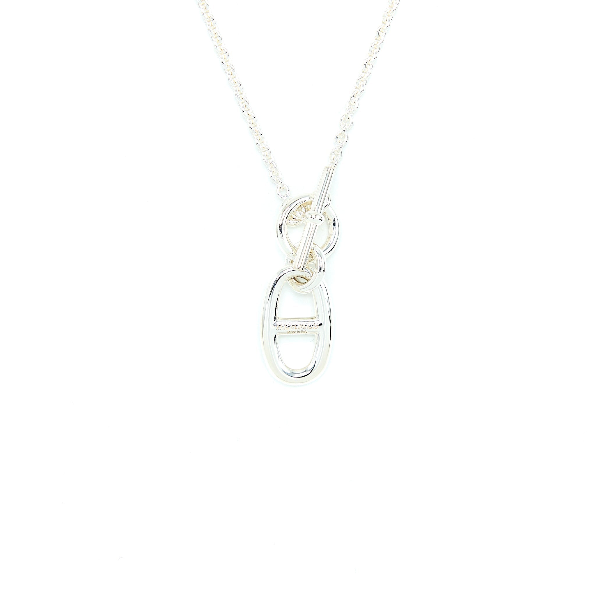 HERMES STERLING SLIVER FARANDOLE NECKLACE