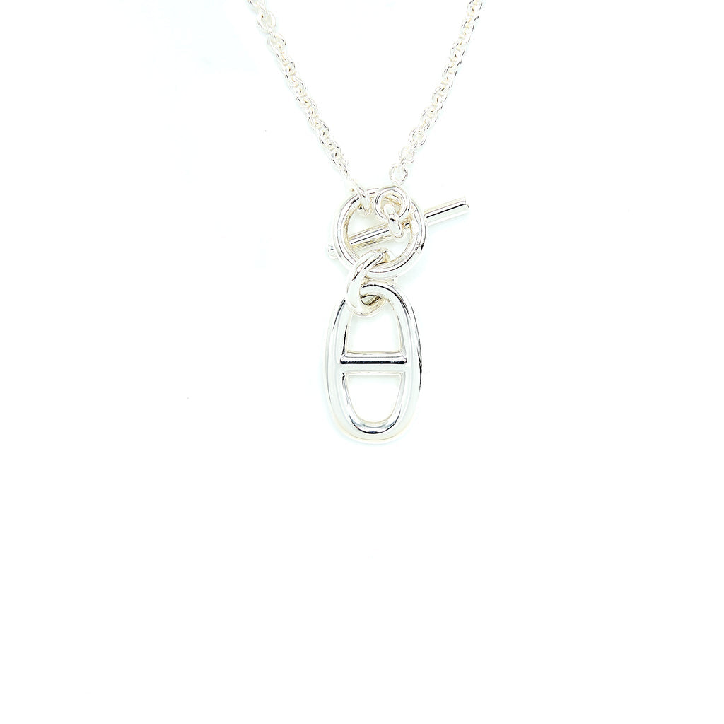 HERMES STERLING SLIVER FARANDOLE NECKLACE