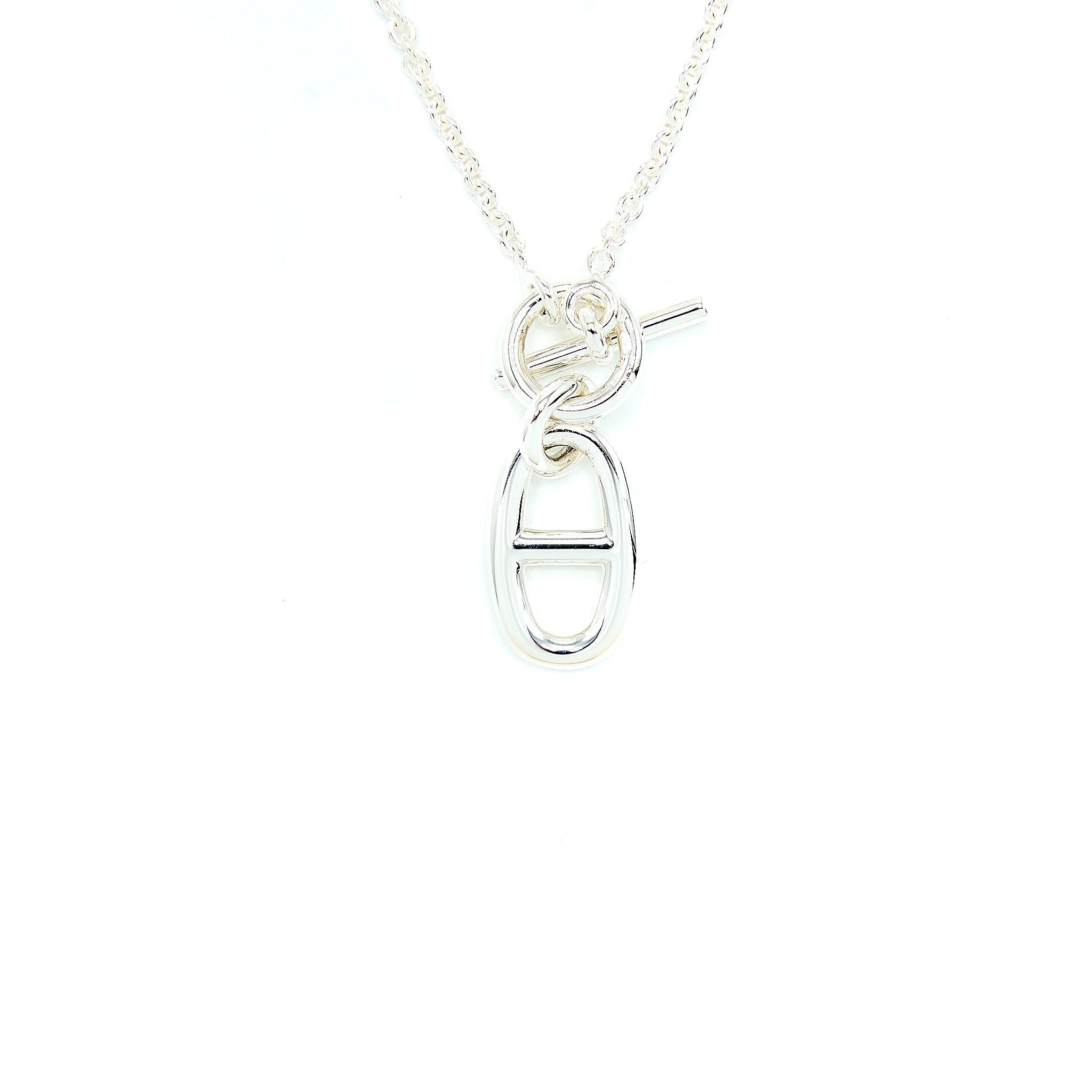 HERMES STERLING SLIVER FARANDOLE NECKLACE