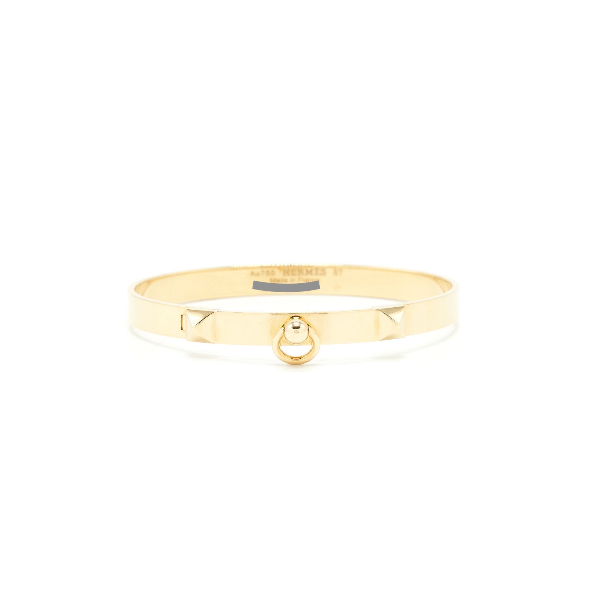HERMES COLLIER DE CHIEN BRACELET GOLD TONE