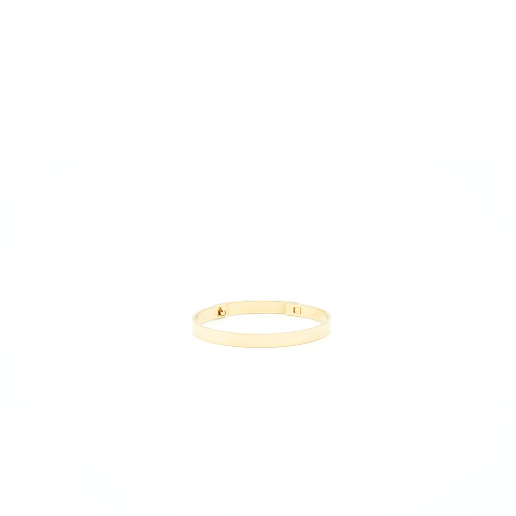 HERMES COLLIER DE CHIEN BRACELET GOLD TONE