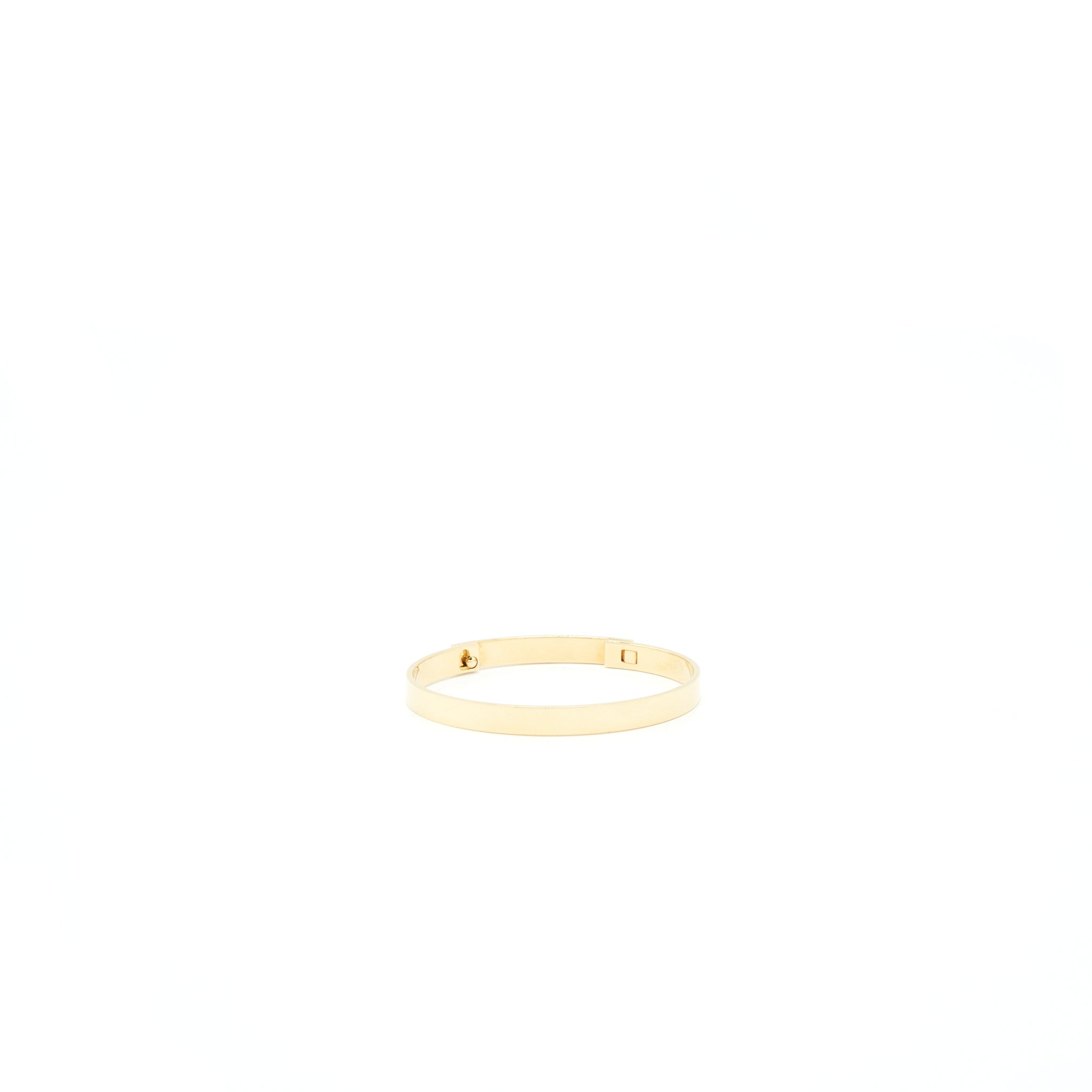 HERMES COLLIER DE CHIEN BRACELET GOLD TONE