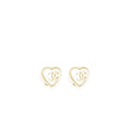 CHANEL 22C HEART EARCLIP LGHW