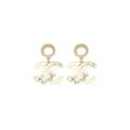 CHANEL 22P PEARL DROP AND CRYSTAL EARRING LGHW