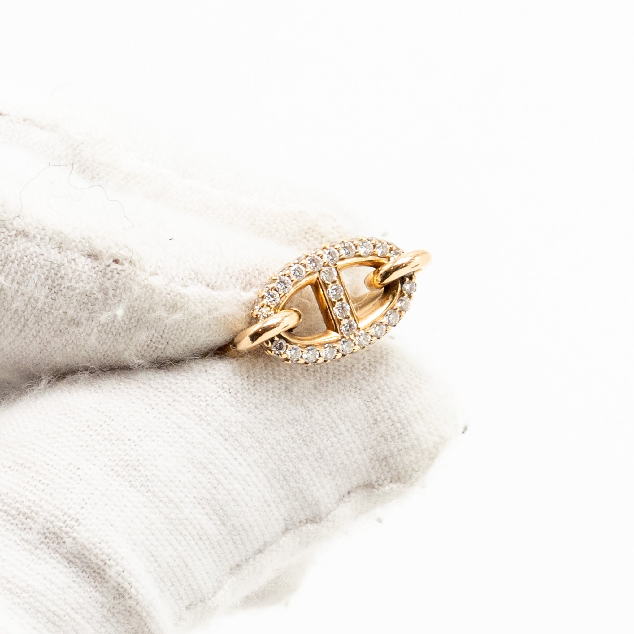 HERMES FARANDOLE RING ROSE GOLD, DIAMONDS