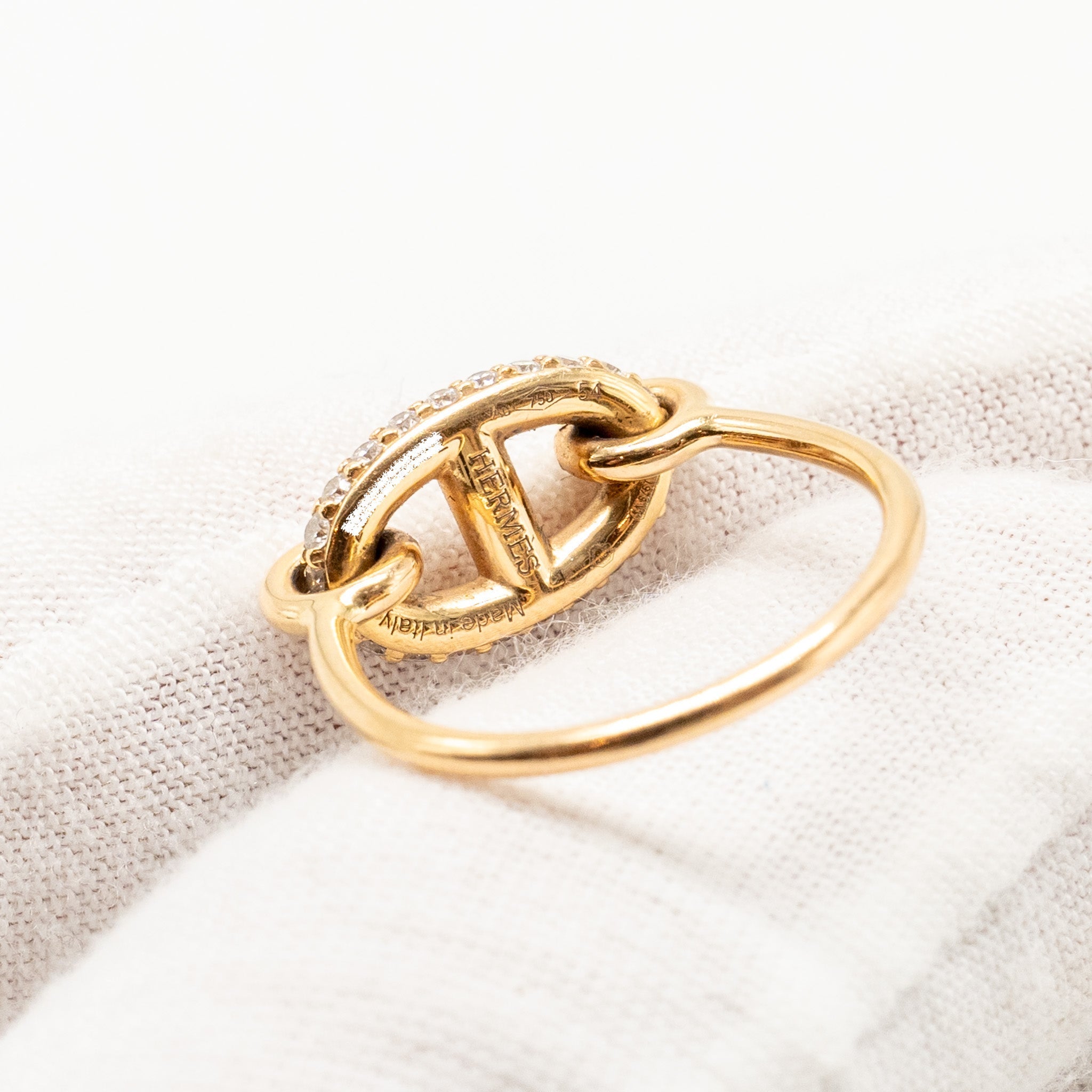 HERMES FARANDOLE RING ROSE GOLD, DIAMONDS