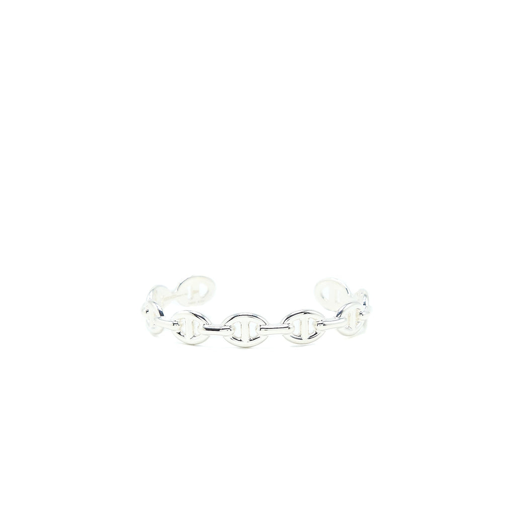 HERMES CHAINE D'ANCRE ENCHAINEE BRACELET SILVER